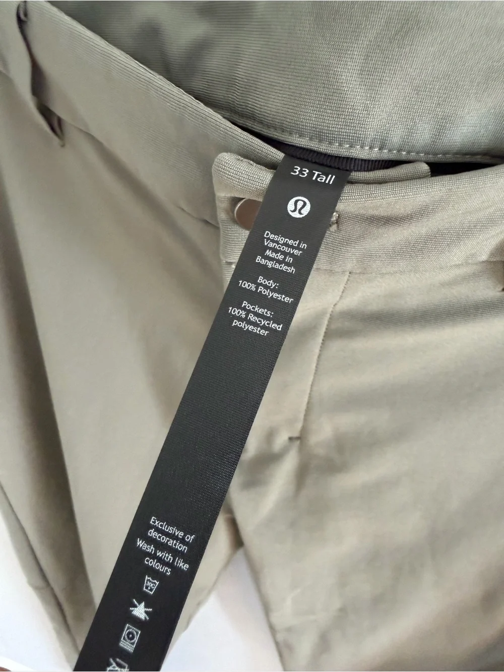 Lululemon Commission Pants Slim Warp Stream Light Army Green 30 X 37 (tall)